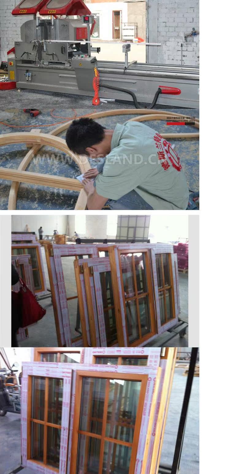 正品德斯兰特断桥铝门窗美州红橡木96金钢一体铝包木门窗隔音窗(图15)