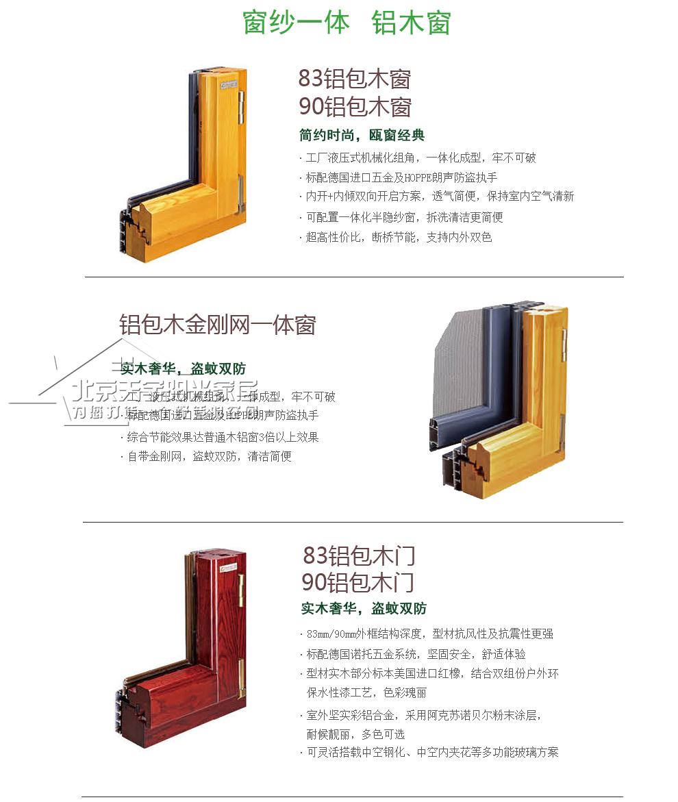 直销全国铝包木门窗正规大厂别墅专用断桥铝门窗铝包木封阳台窗户(图2)