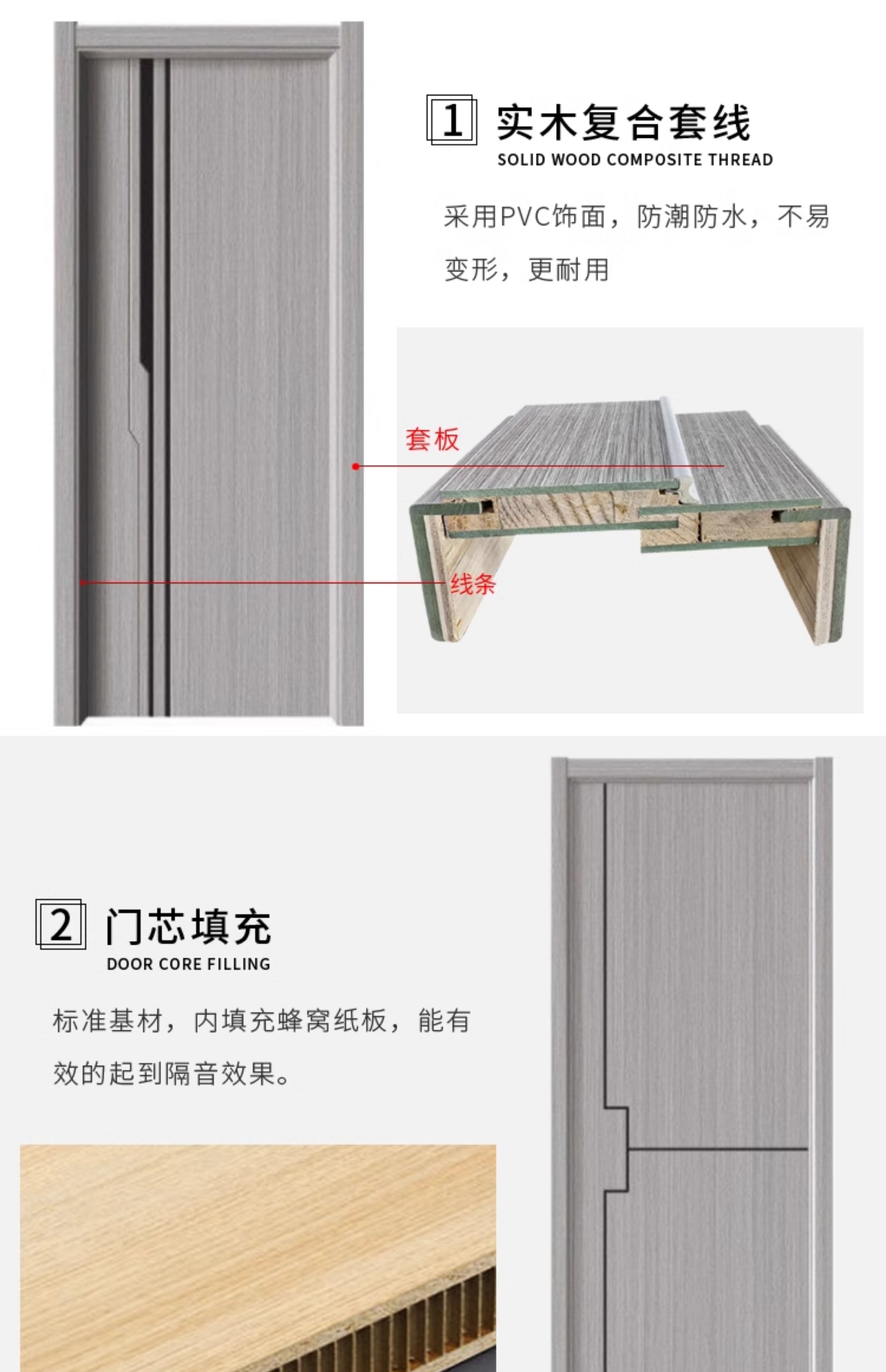 实木门卧室门平开室内门碳晶门实木填充生态房门套装门免漆门定制(图17)
