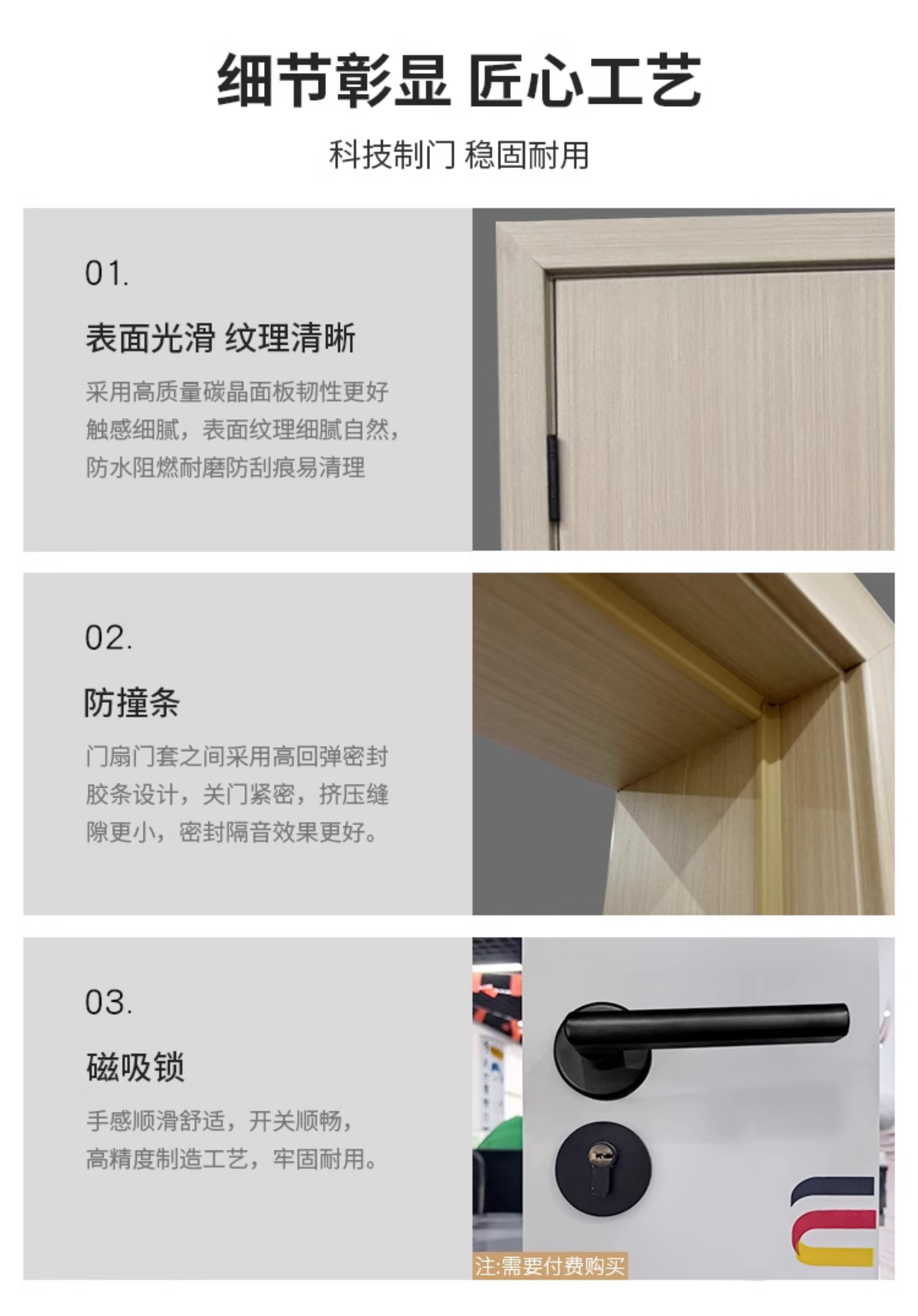 卧室门实木门室内门棋牌室观察孔碳晶门足浴门生态门套装门免漆门(图13)