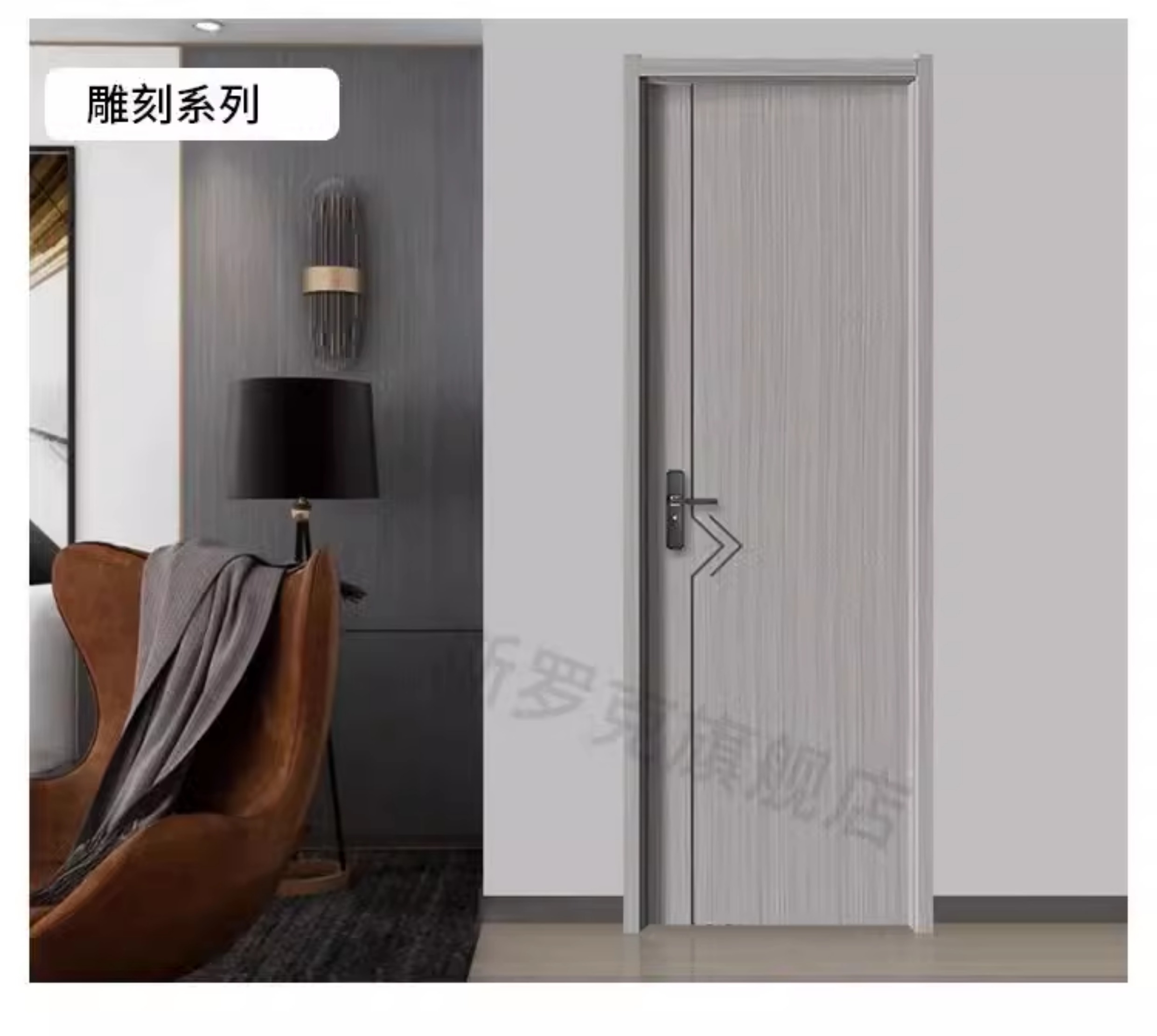 卧室门实木门室内门棋牌室观察孔碳晶门足浴门生态门套装门免漆门(图34)