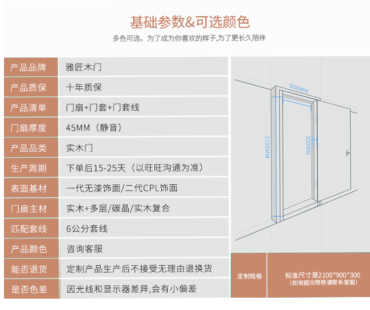 众木雅匠实木门卧室门现代简约烤漆门房间门厨房门室内门全屋定制(图14)