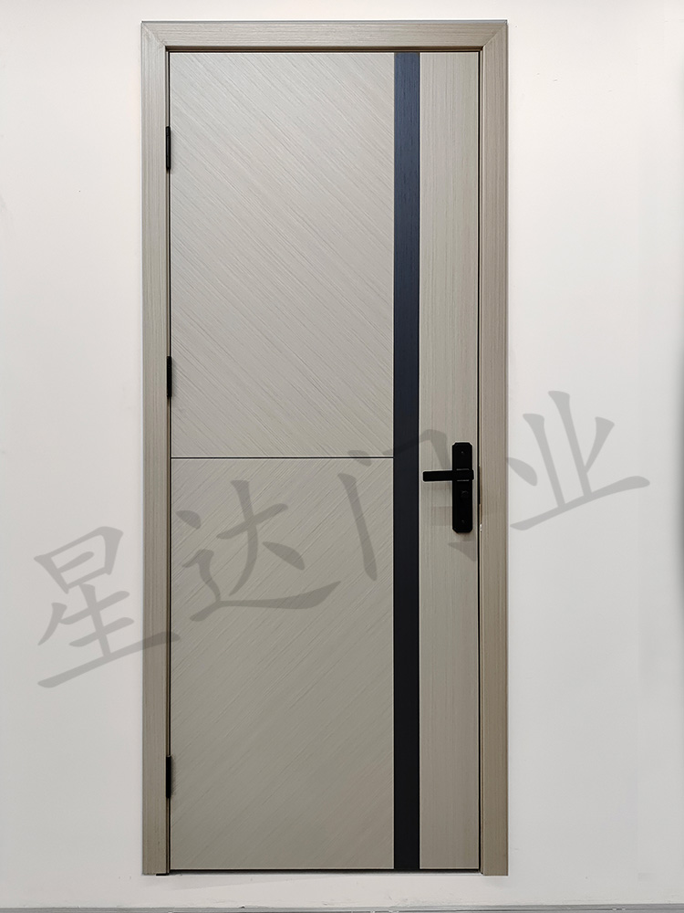 卧室碳晶实木门免漆室内门隔音生态门定制房间门防火包厢门双开门(图9)