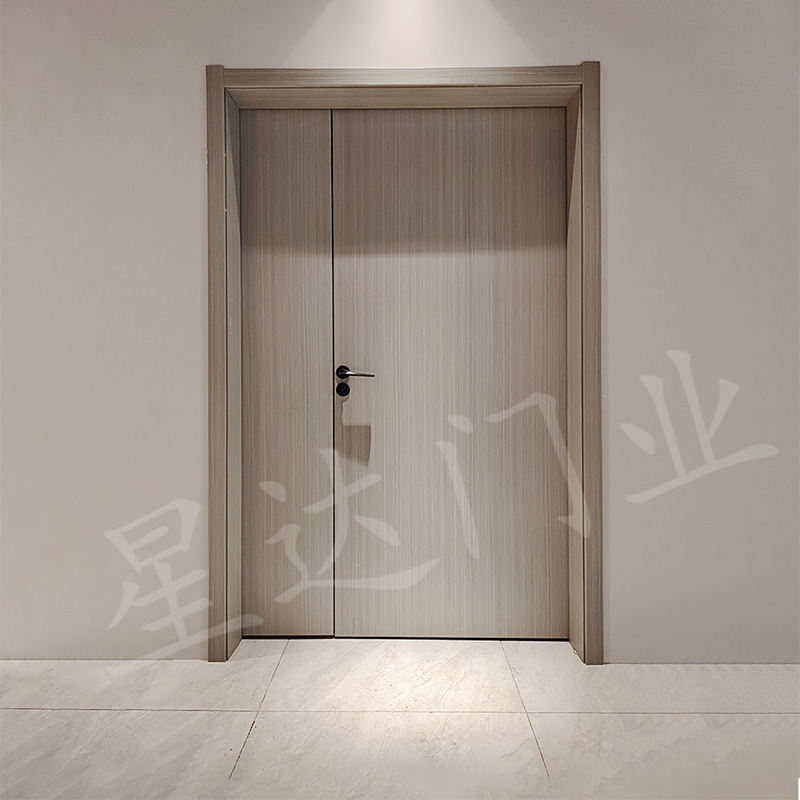 卧室碳晶实木门免漆室内门隔音生态门定制房间门防火包厢门双开门(图13)