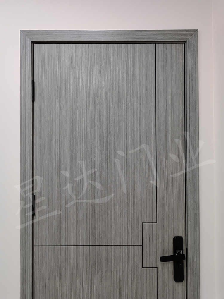 卧室碳晶实木门免漆室内门隔音生态门定制房间门防火包厢门双开门(图11)