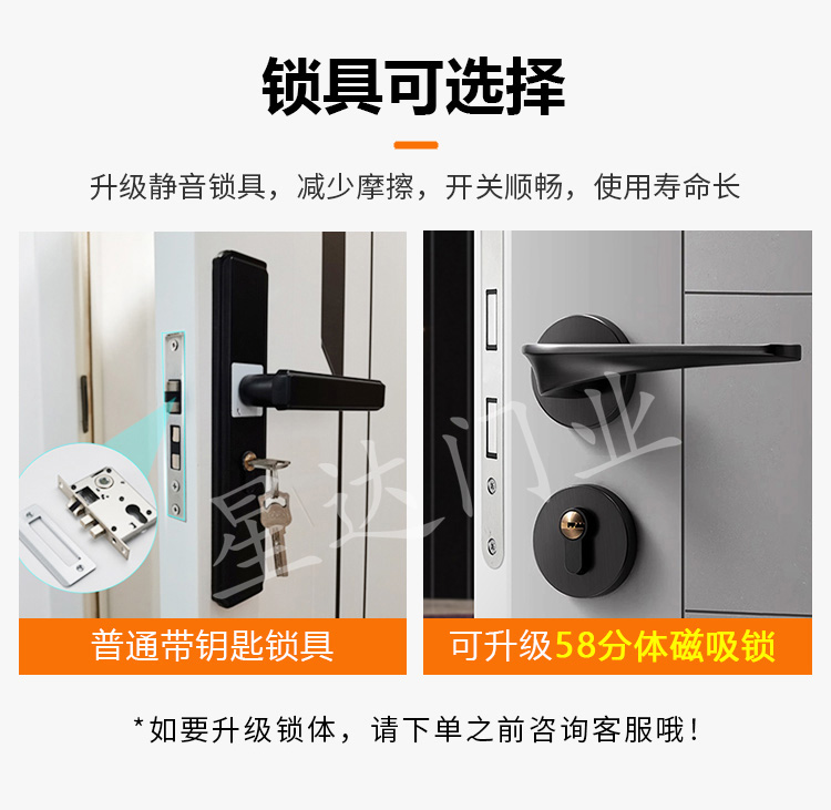 卧室碳晶实木门免漆室内门隔音生态门定制房间门防火包厢门双开门(图16)