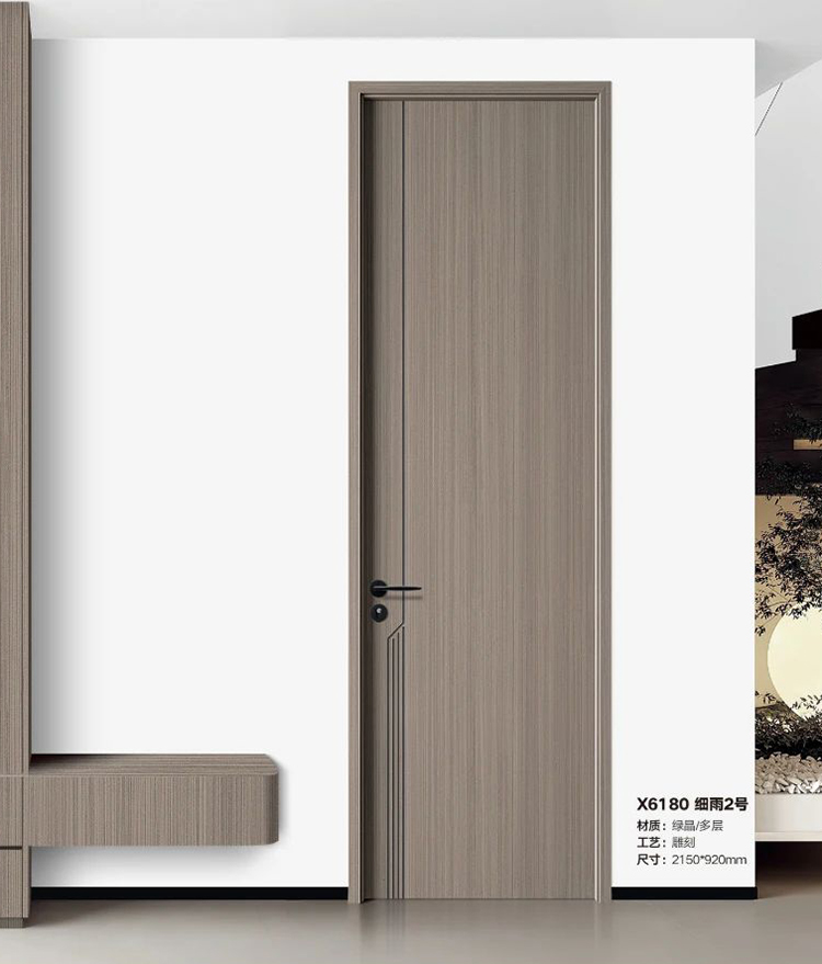 卧室门免漆实木复合套装门碳晶室内门隔音家用实木门隐形房间门(图3)