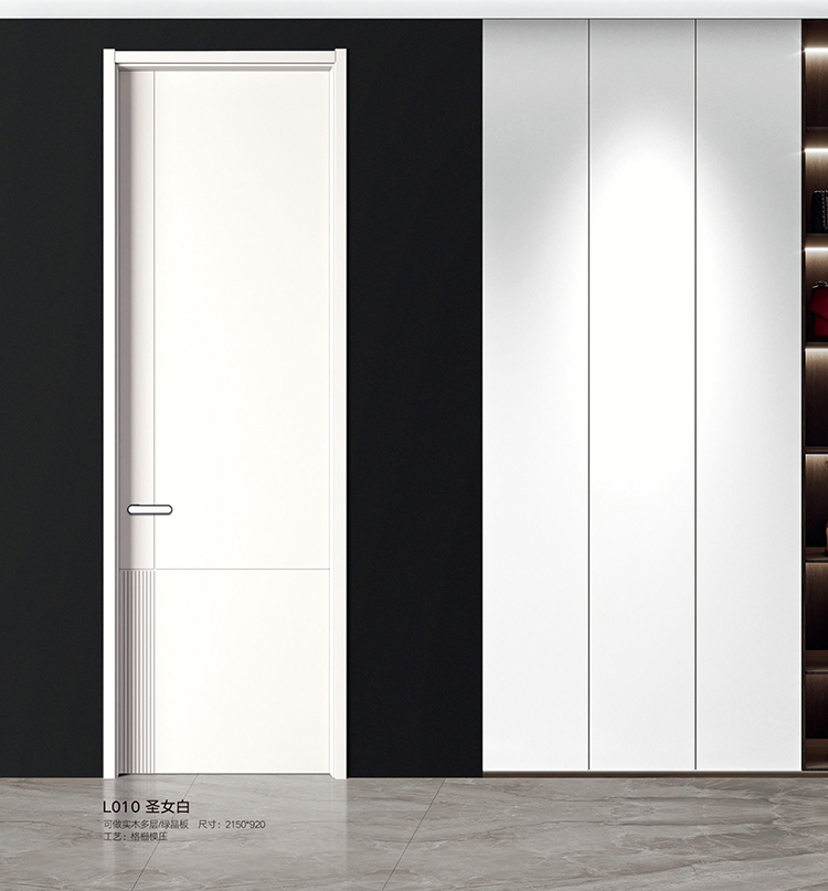 卧室门免漆实木复合套装门碳晶室内门隔音家用实木门隐形房间门(图6)