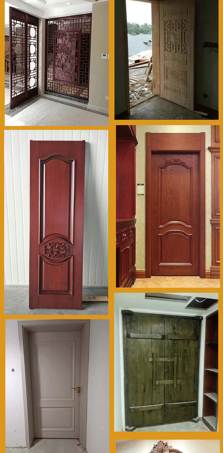 套装门实木门红橡原木门房间门推拉门房门原木定制厂家长沙全房定(图9)