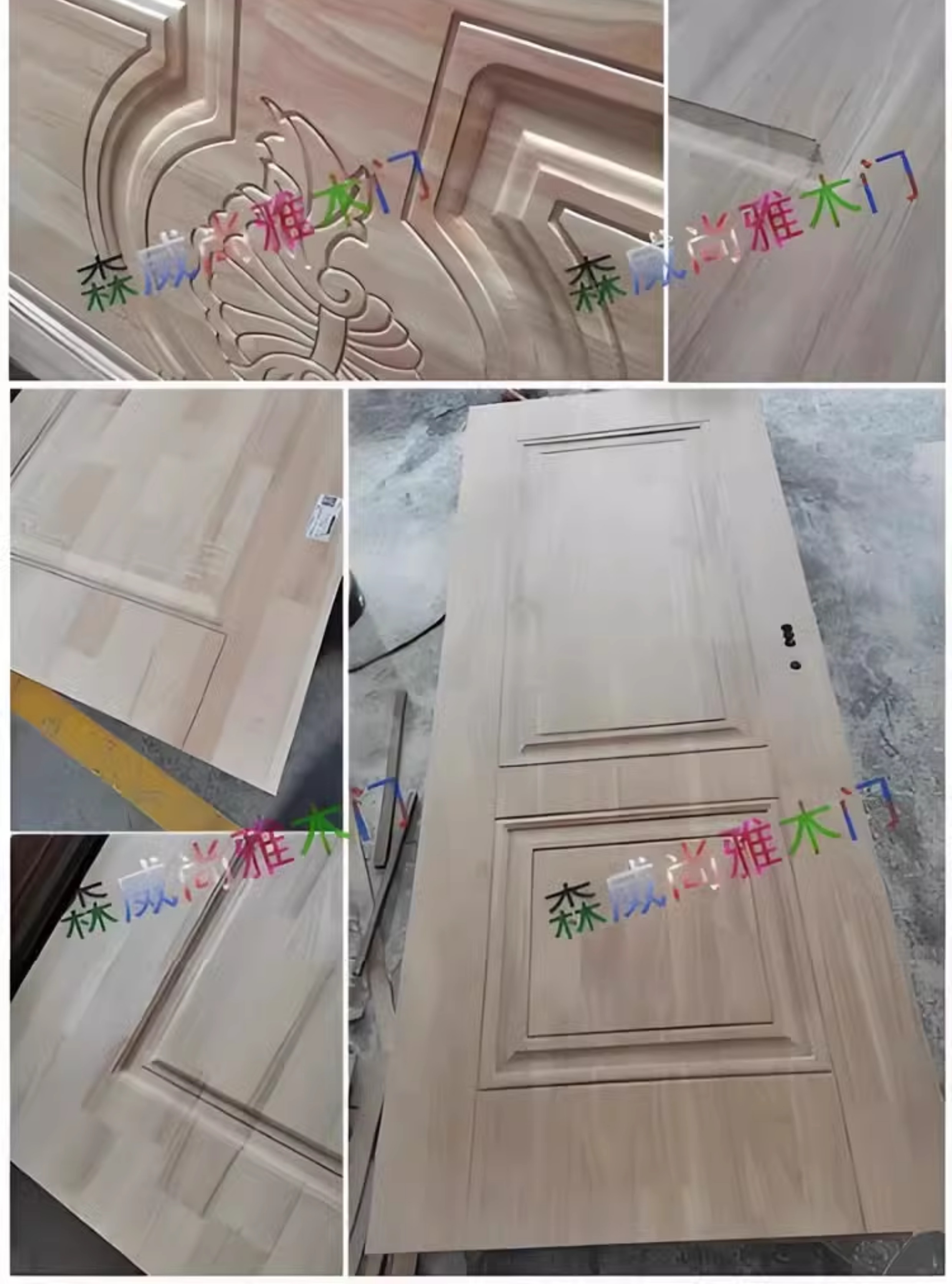 泰国橡木全实木木门纯实木原木木门卧室门室内门烤漆木门家用欧式(图12)