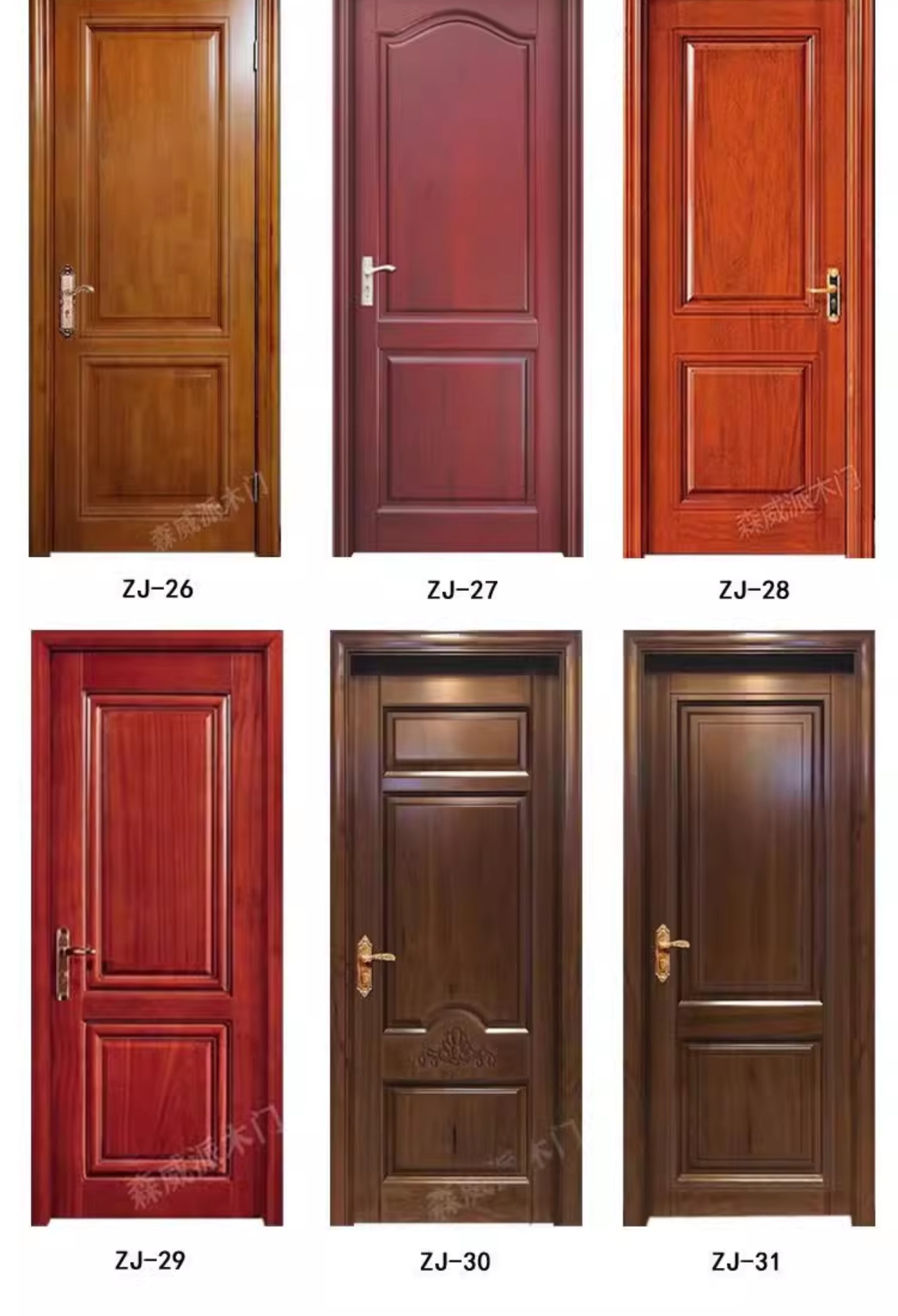 轻奢家用泰国橡木纯实木全实木木门原木木门烤漆木门卧室门室内门(图7)