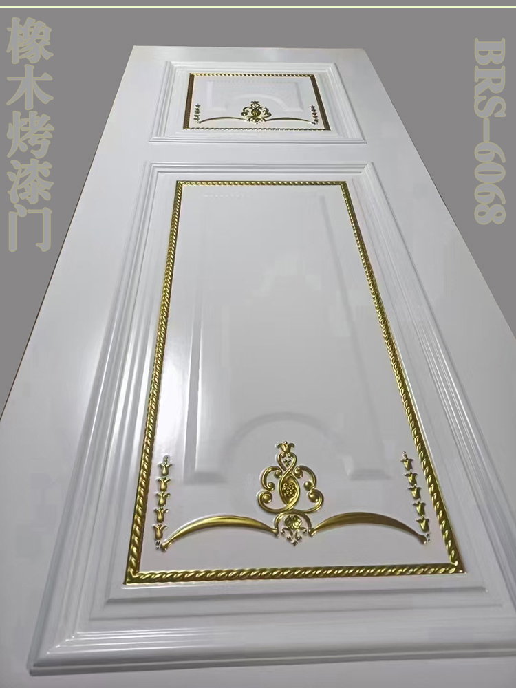 欧式实木门法式扣线房间门泰国橡胶木烤漆卧室门室内套装门定制(图8)