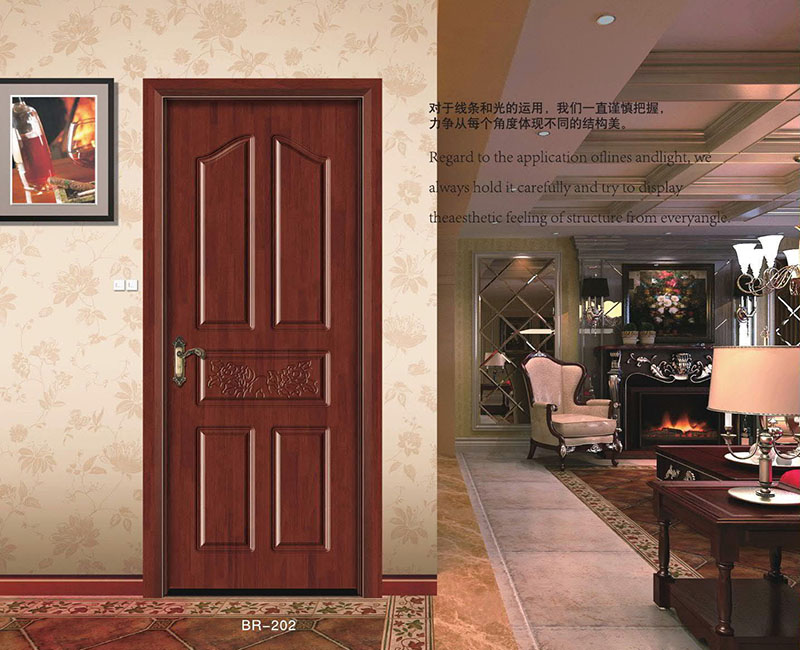 欧式实木门法式扣线房间门泰国橡胶木烤漆卧室门室内套装门定制(图10)