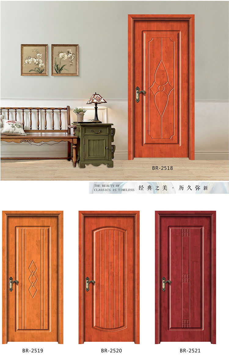 欧式实木门法式扣线房间门泰国橡胶木烤漆卧室门室内套装门定制(图17)