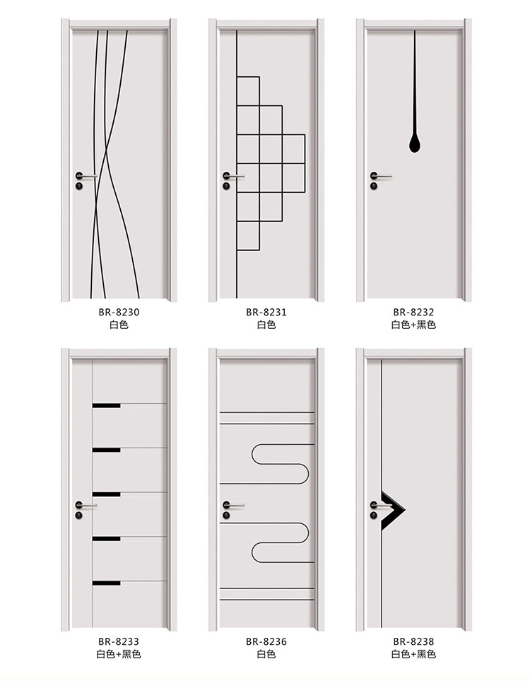 欧式实木门法式扣线房间门泰国橡胶木烤漆卧室门室内套装门定制(图25)