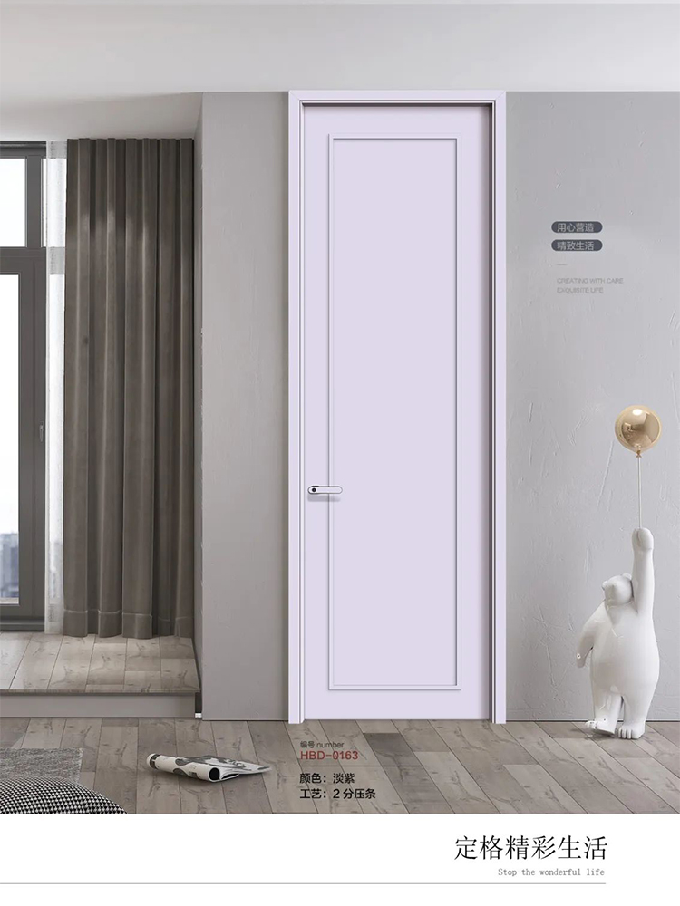 欧式实木门法式扣线房间门泰国橡胶木烤漆卧室门室内套装门定制(图102)