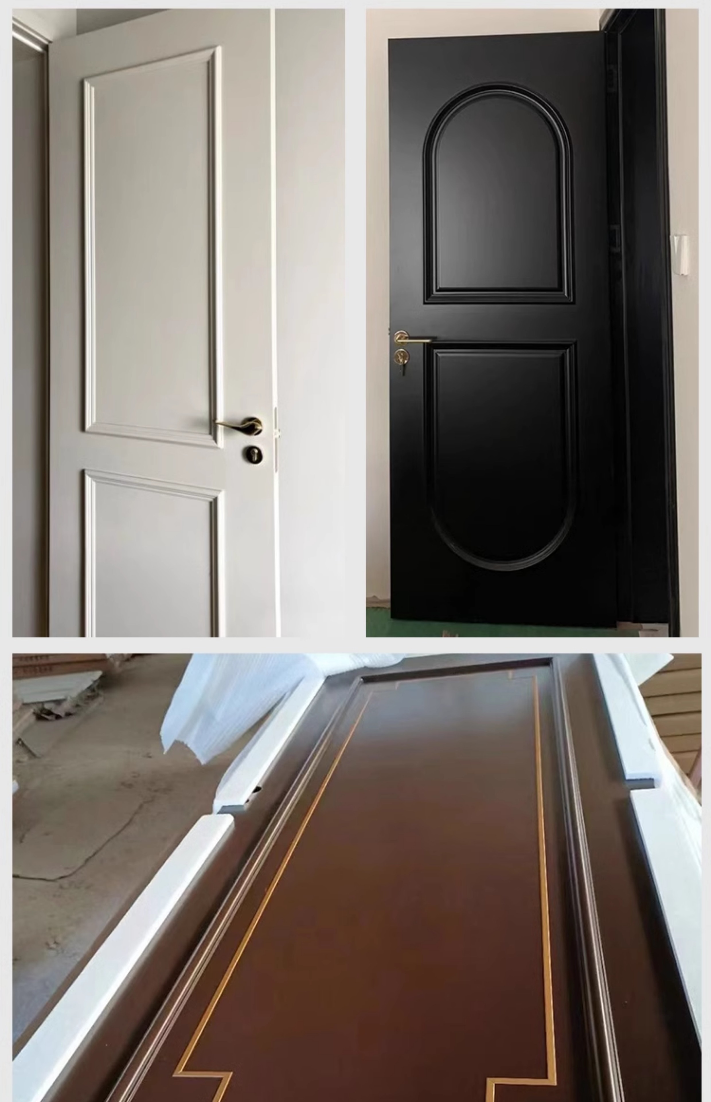 现货卧室门包邮送五金白色实木生态门实木复室内木门免漆门碳晶门(图19)