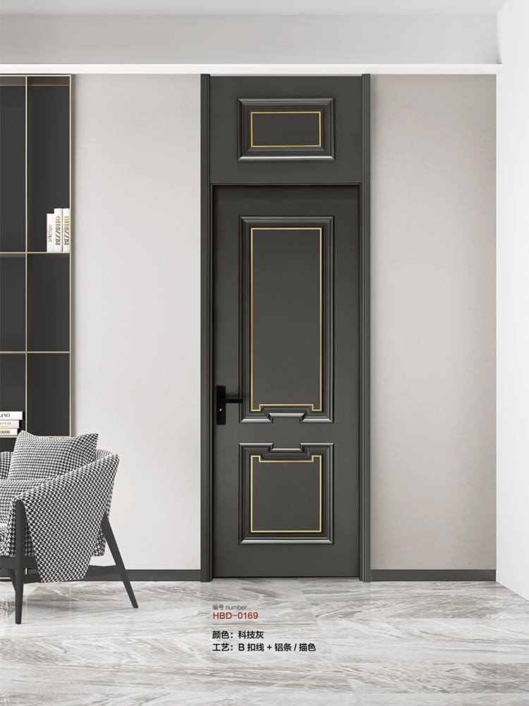实木房间门卧室门泰国橡木烤漆门浮雕工艺中式木门欧式扣线现代风(图58)