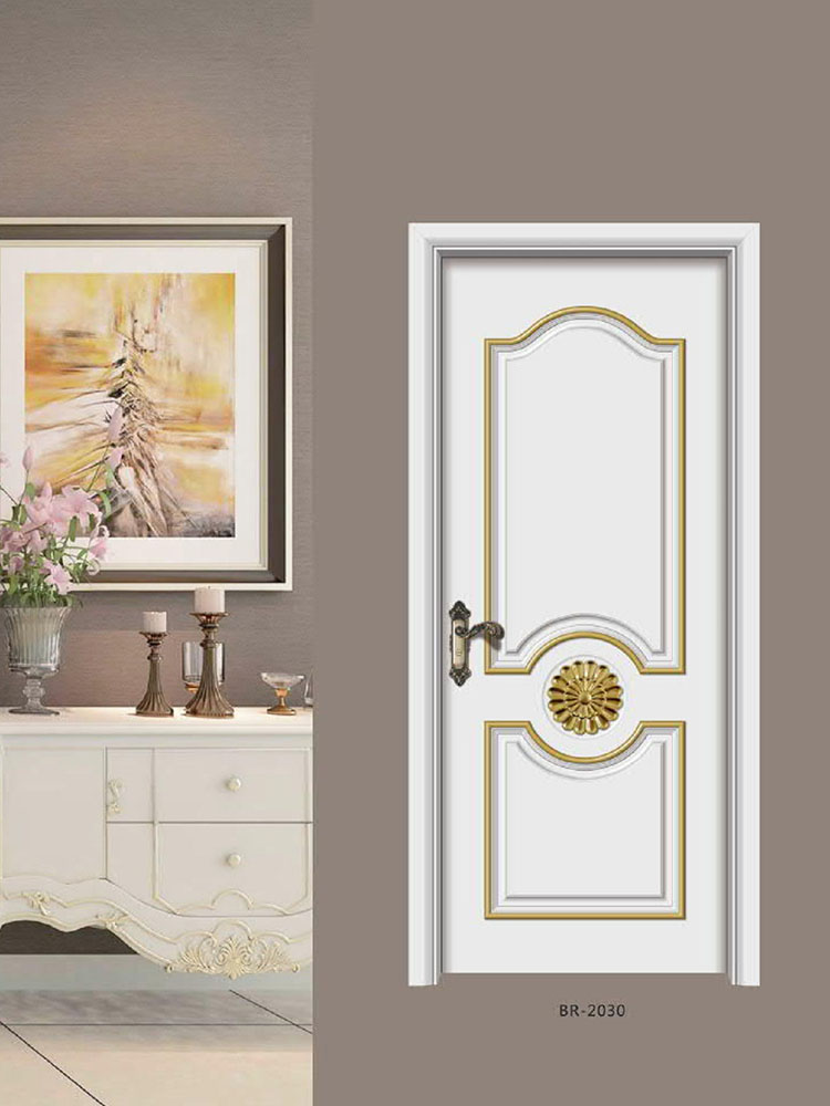 实木房间门卧室门泰国橡木烤漆门浮雕工艺中式木门欧式扣线现代风(图54)