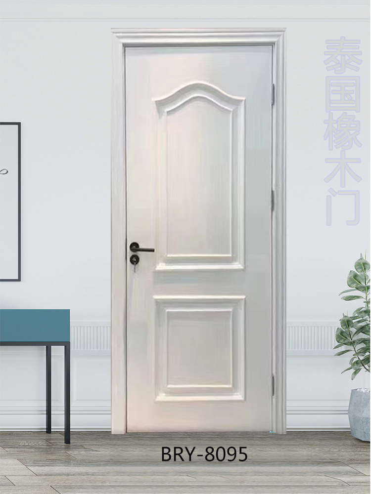 实木房间门卧室门泰国橡木烤漆门浮雕工艺中式木门欧式扣线现代风(图61)