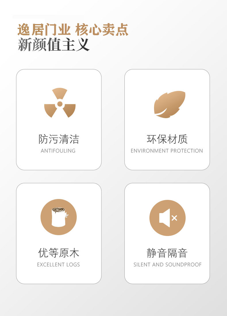 定制法式复古门奶油风卧室门实木复合烤漆门房间门厨房门卫生间门(图2)