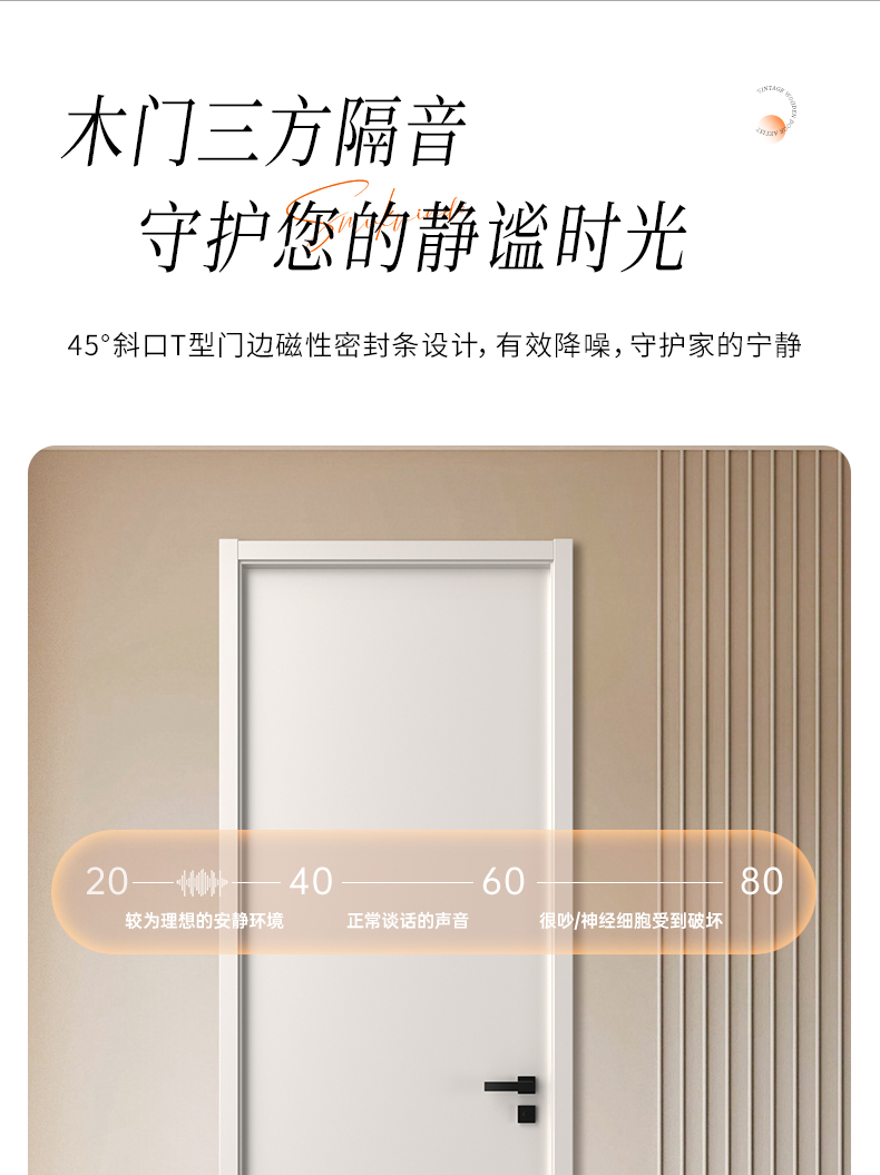 家用卧室门木门房间隔音门室内成品全套包安装极简风烤漆上门定制(图11)