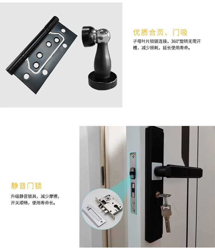 卧室门室内碳晶门免漆木门套装门定制2025新款家用室内门房间门(图15)