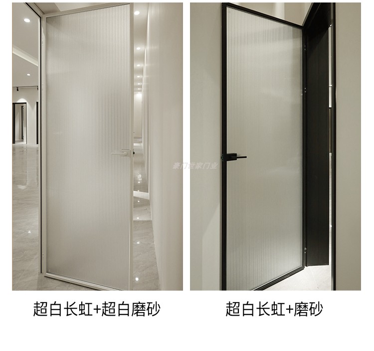 2025新款极窄卫生间厕所门厨房平开门钛镁合金浴室门长虹玻璃门(图10)