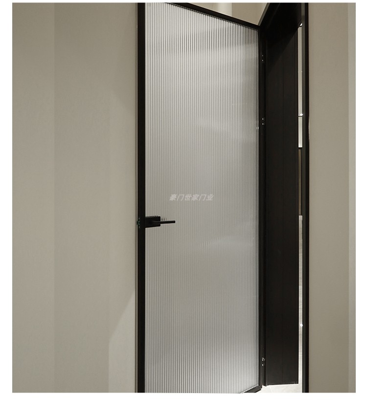 2025新款极窄卫生间厕所门厨房平开门钛镁合金浴室门长虹玻璃门(图13)