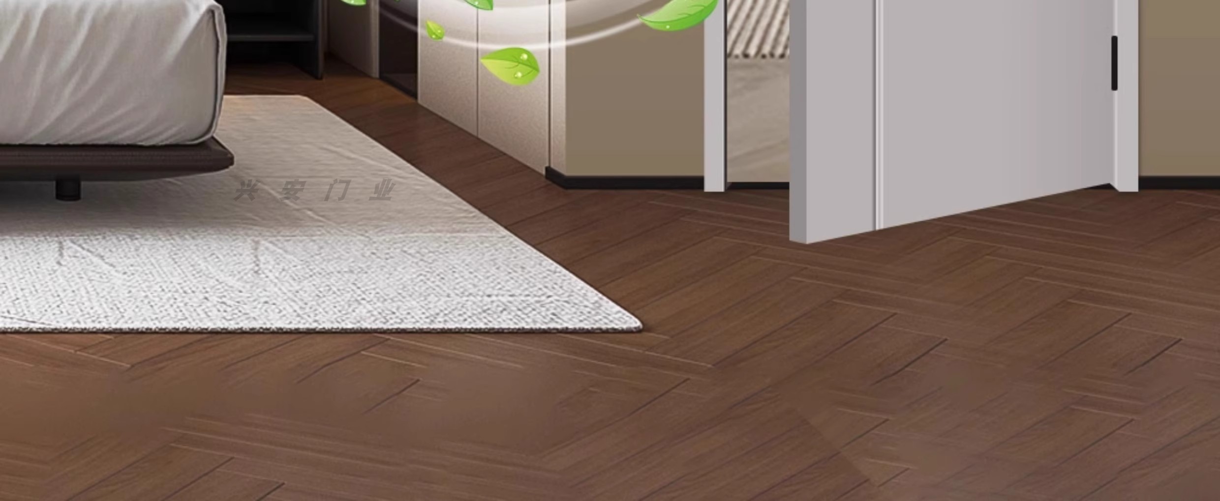 碳晶实木门极简房间门木门室内门套装门家用定制静音卧室门免漆门(图4)