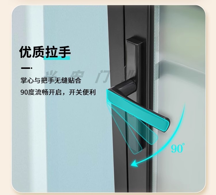 新款家用厕所门平开门卫生间玻璃门厨房铝合金套装门(图7)
