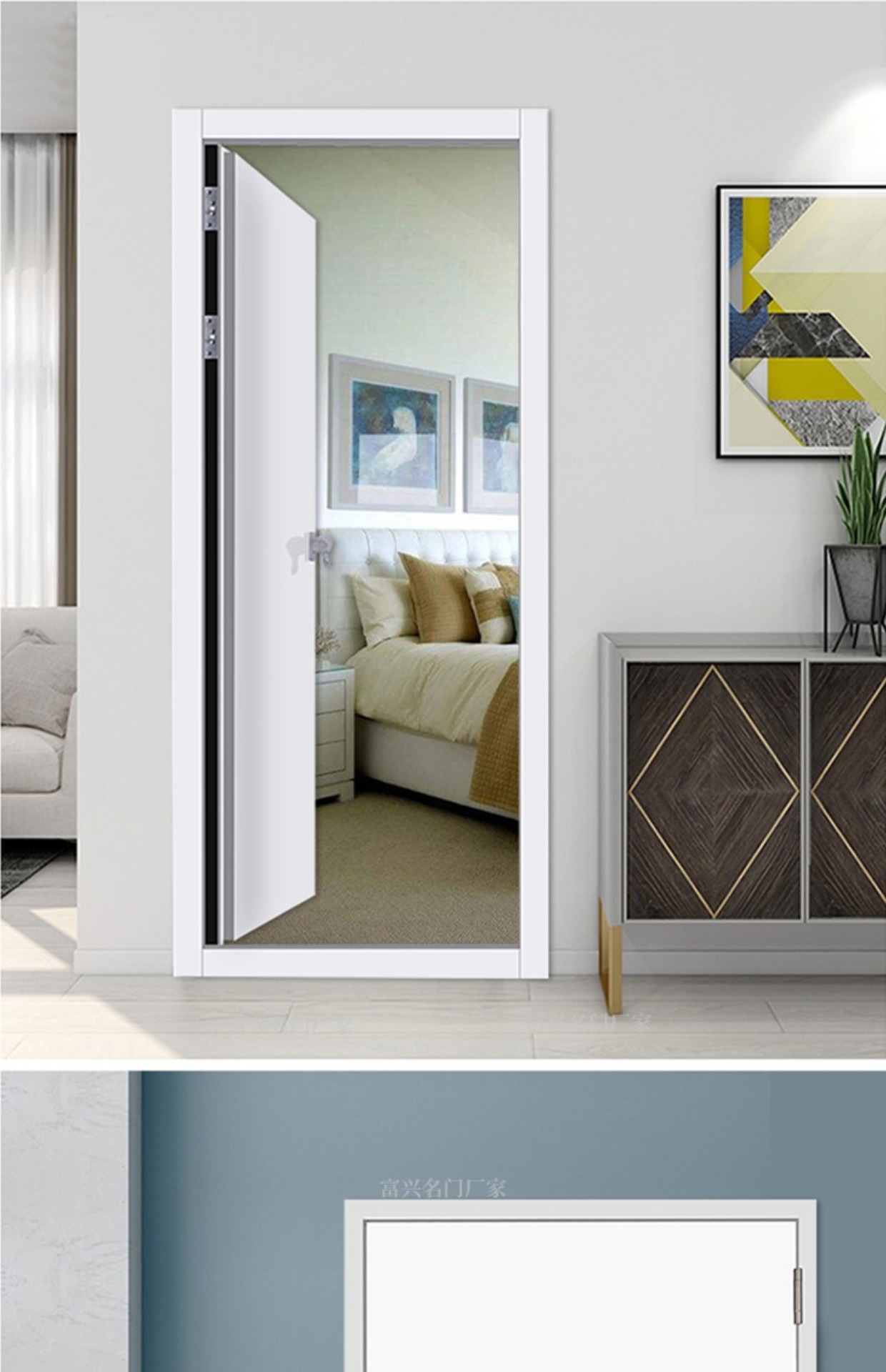 专业隔音门定制录音棚卧室门进户门KTV门防火钢制静音琴房机房门(图7)