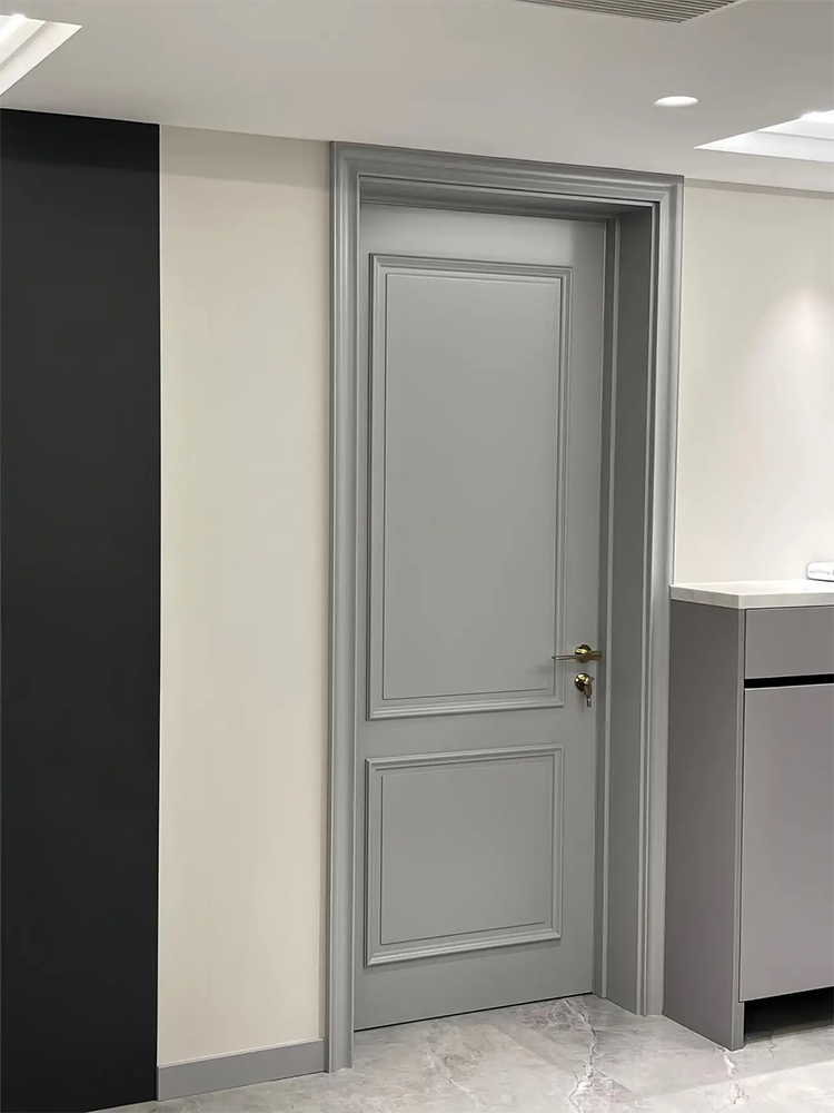 室内门卧室门多层实木烤漆门实木复合全实木白色房间门套装门法式(图7)