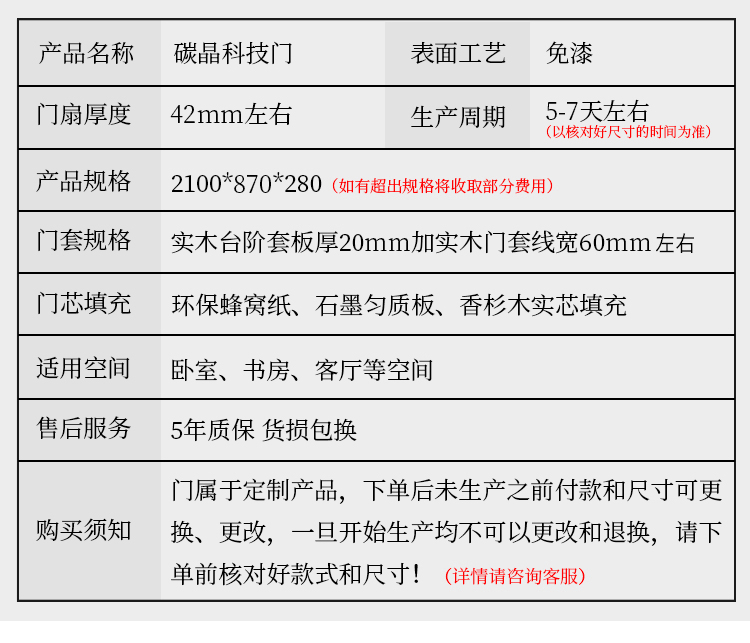卧室门室内碳晶门免漆木门套门定制木门厂家直销新款室内门房间门(图12)