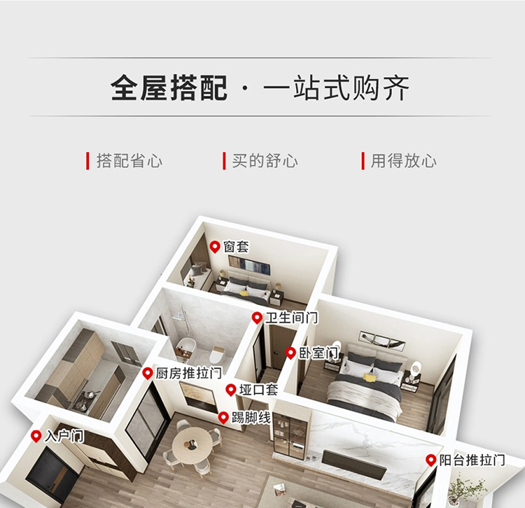 卧室门室内碳晶门免漆木门套门定制木门厂家直销新款室内门房间门(图19)