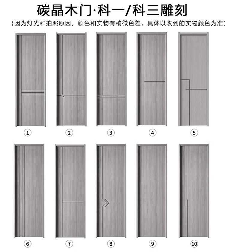 实木复合门卧室门免漆门室内套装门书房间门定制室内碳晶木门现货(图16)