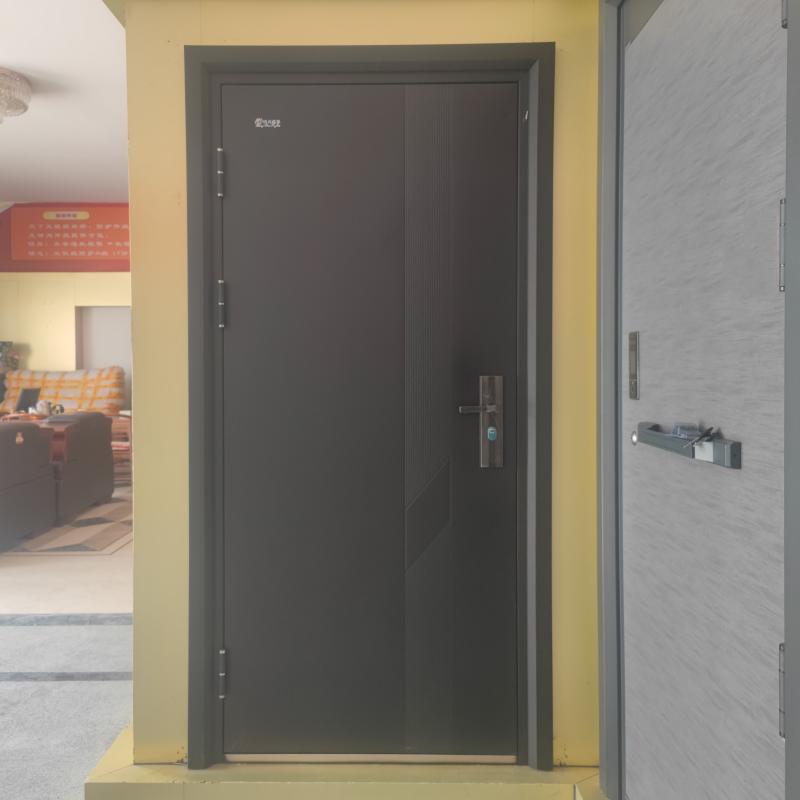 入户门电子锁工程门钢制门出租房智能防盗门指纹密码锁进户门单开(图14)