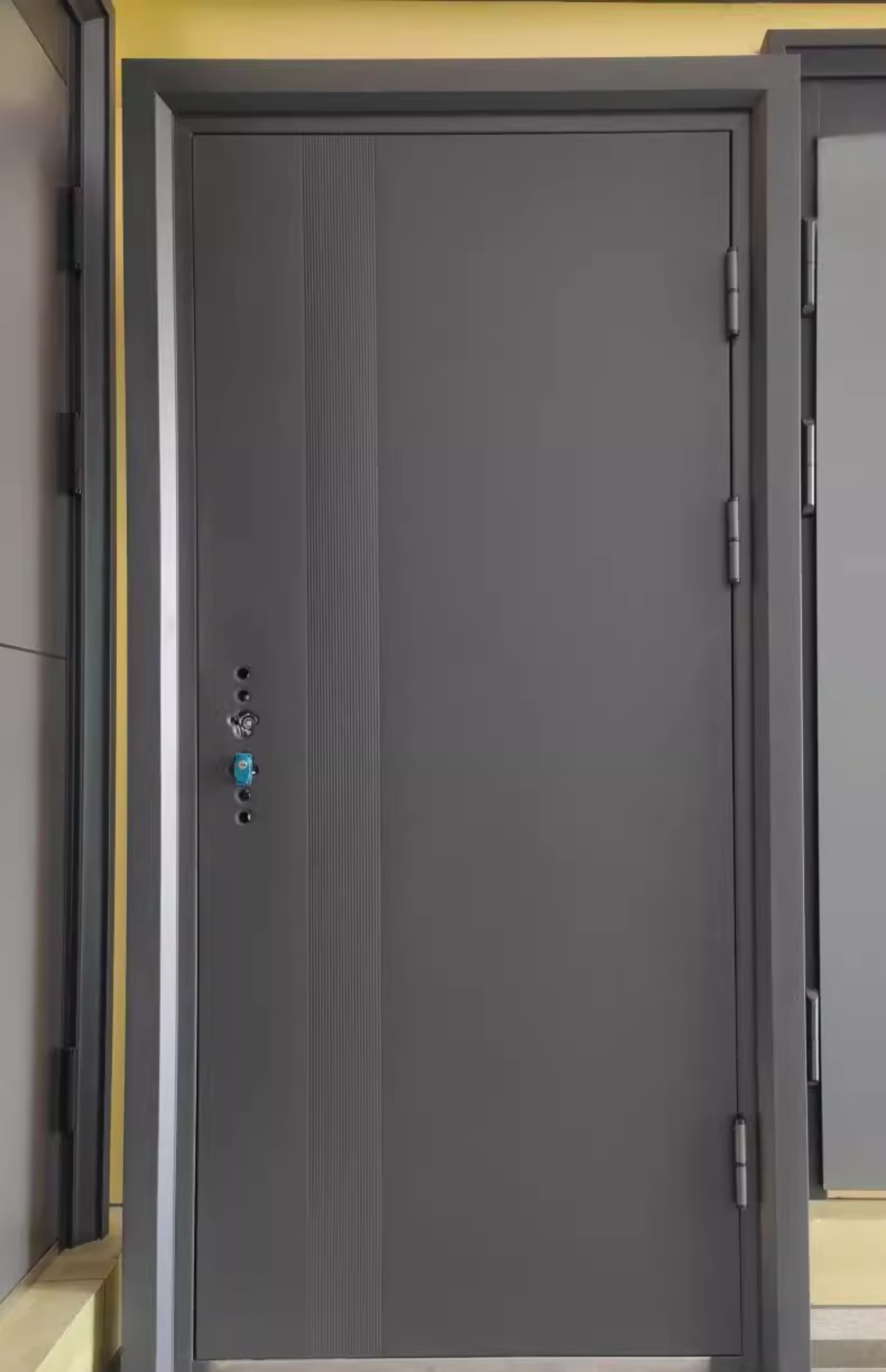 入户门电子锁工程门钢制门出租房智能防盗门指纹密码锁进户门单开(图18)