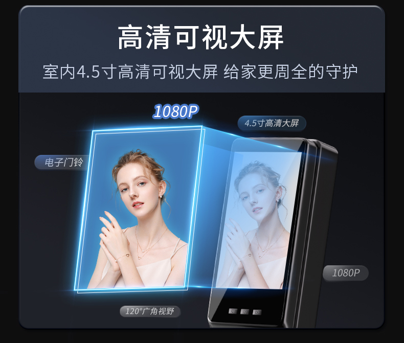 防盗门甲级家用内外双色带指纹锁一体智能密码子母门入户门锌合金(图46)