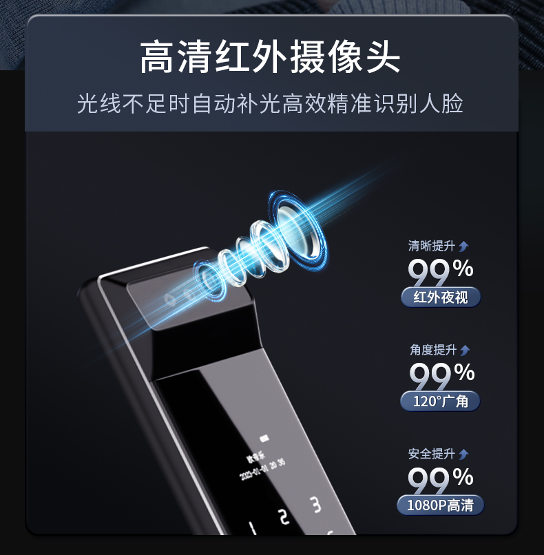 防盗门甲级家用内外双色带指纹锁一体智能密码子母门入户门锌合金(图45)