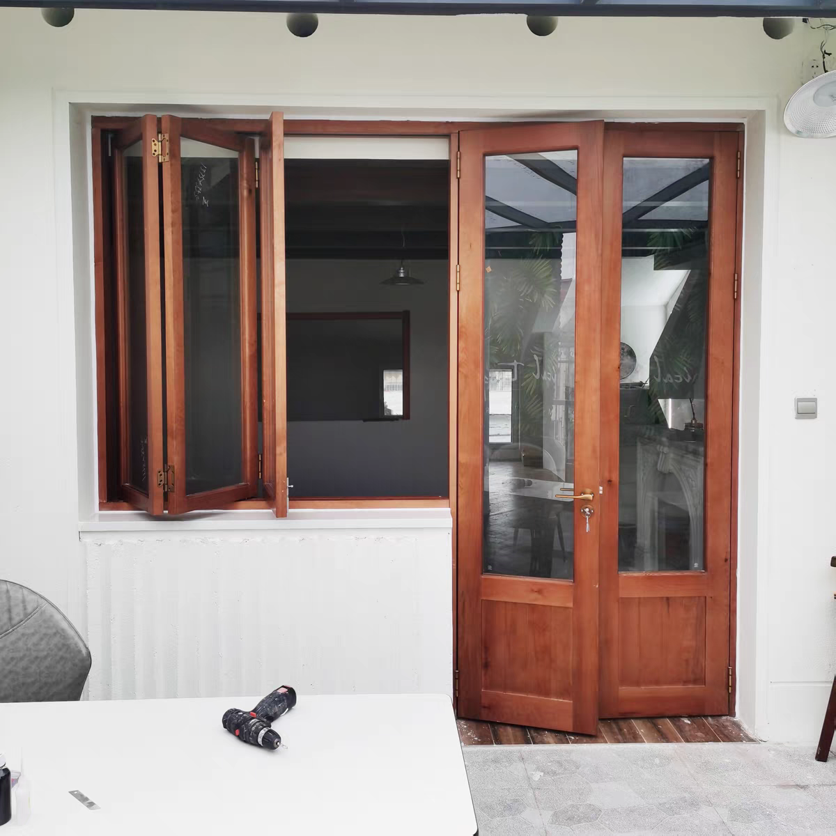 实木折叠门推拉移门厨房阳台客厅隔断卫生间卧室平开吊轨门窗(图3)