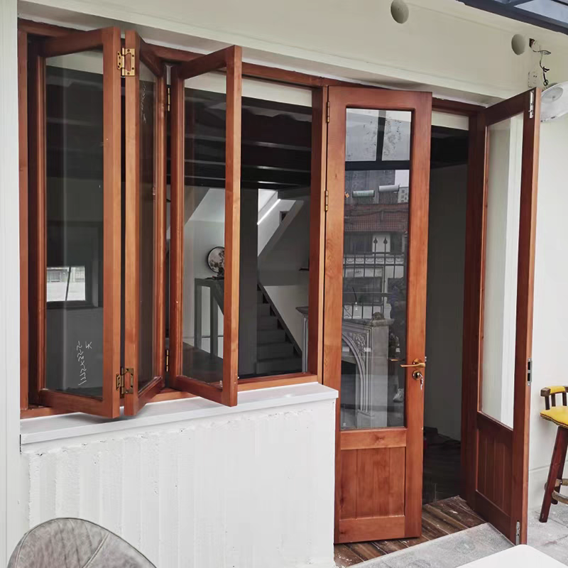 实木折叠门推拉移门厨房阳台客厅隔断卫生间卧室平开吊轨门窗(图5)