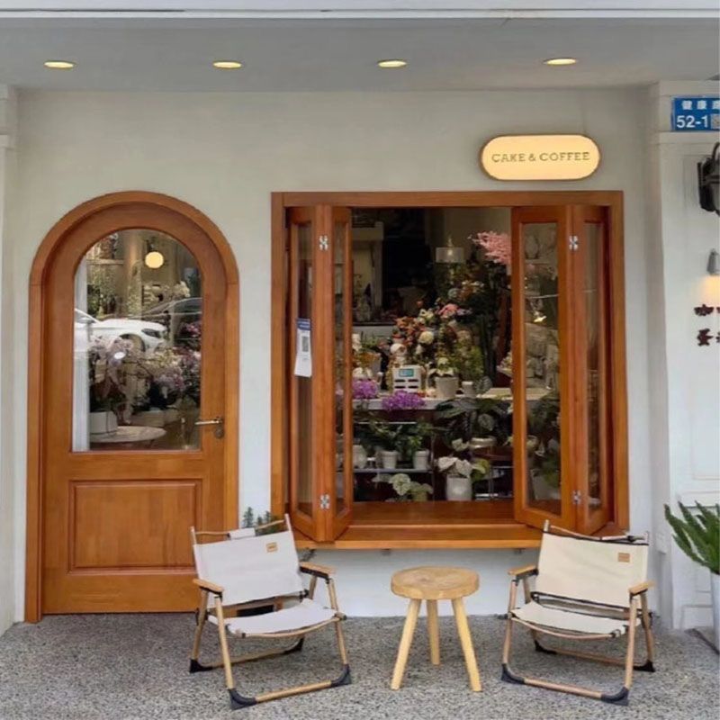 实木折叠门推拉移门厨房阳台客厅隔断卫生间卧室平开吊轨门窗(图12)