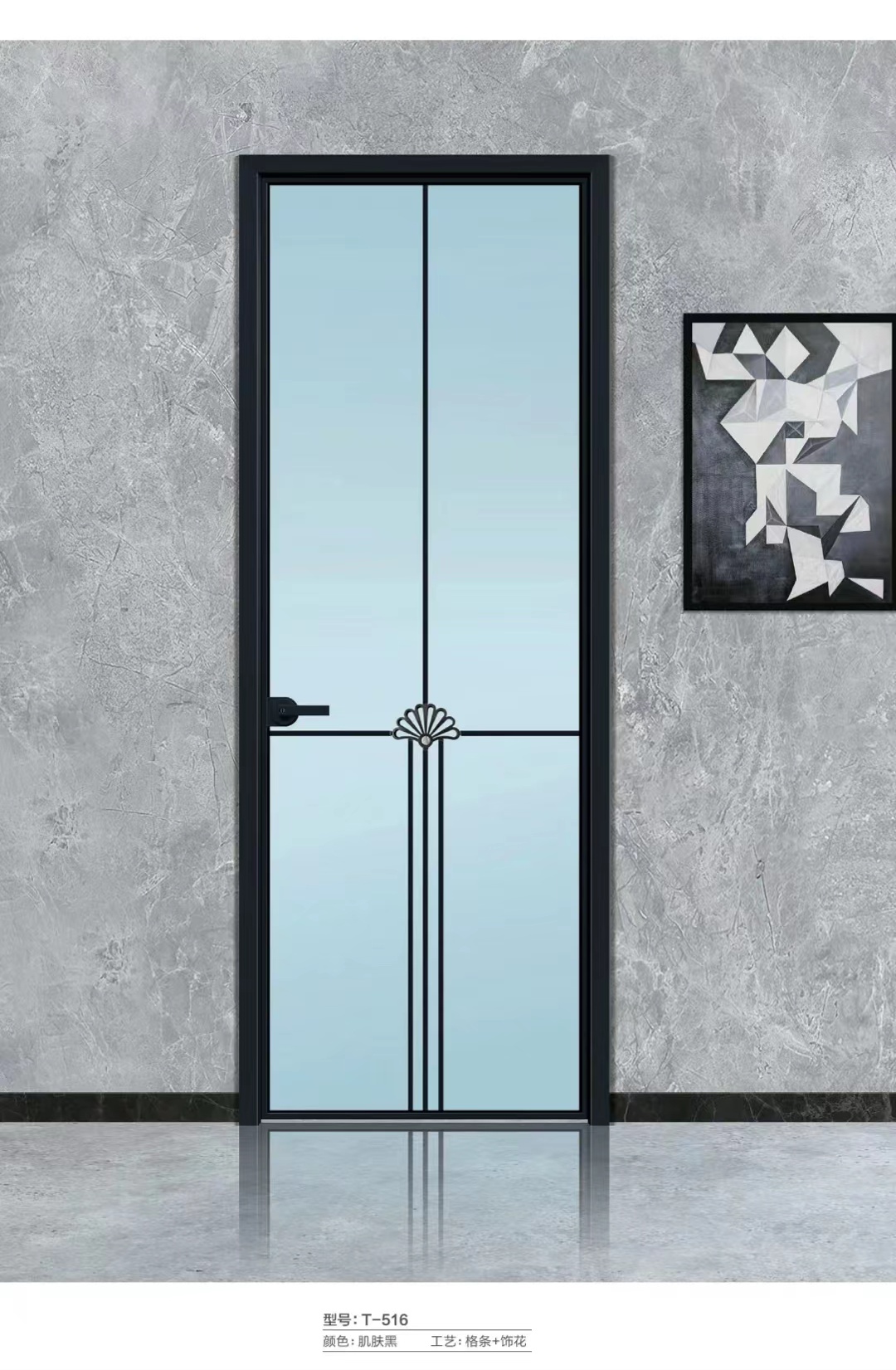 厕所门钛镁合金门玻璃厨房门推拉门隔断铝门(图21)