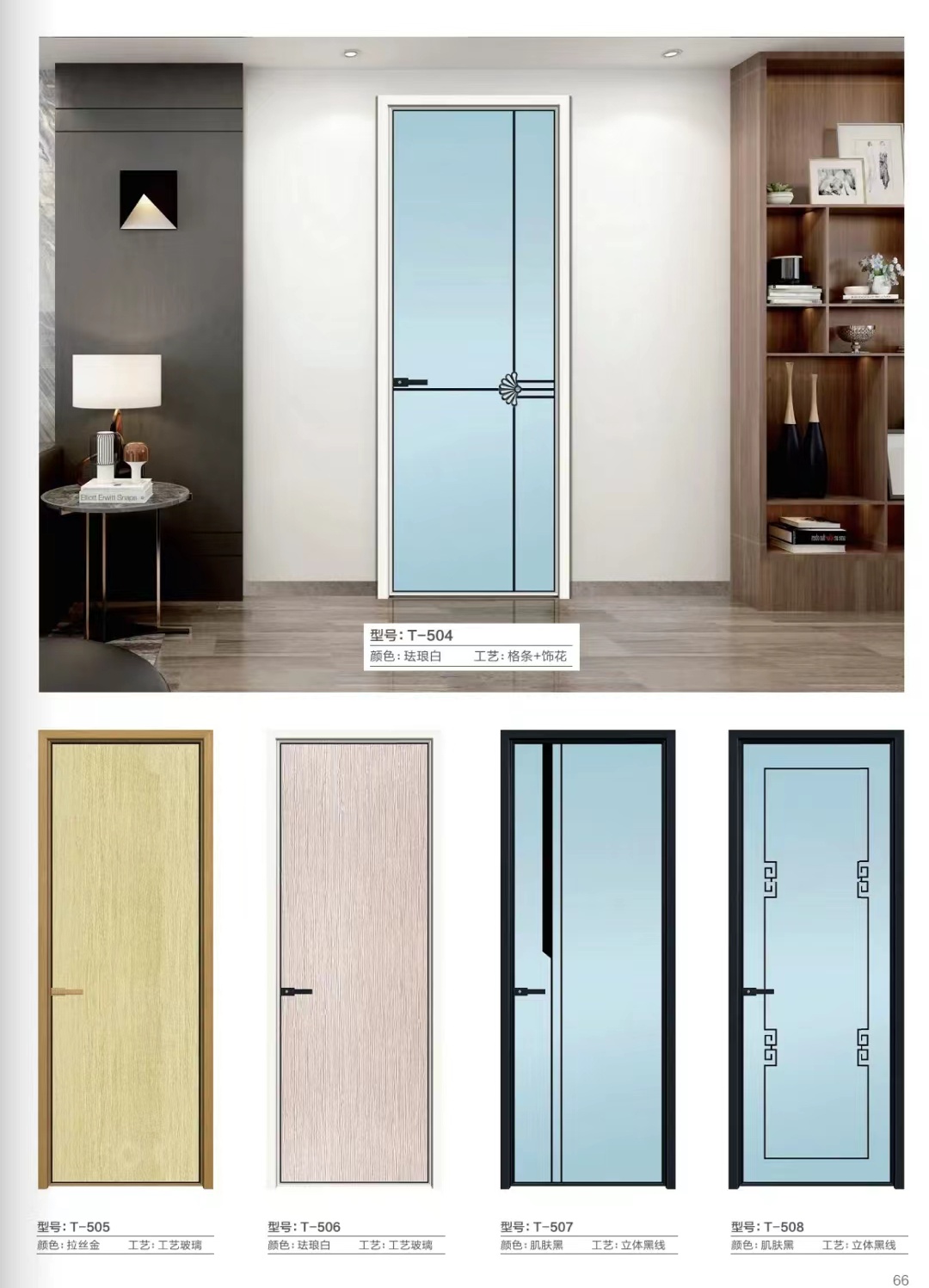 厕所门钛镁合金门玻璃厨房门推拉门隔断铝门(图27)