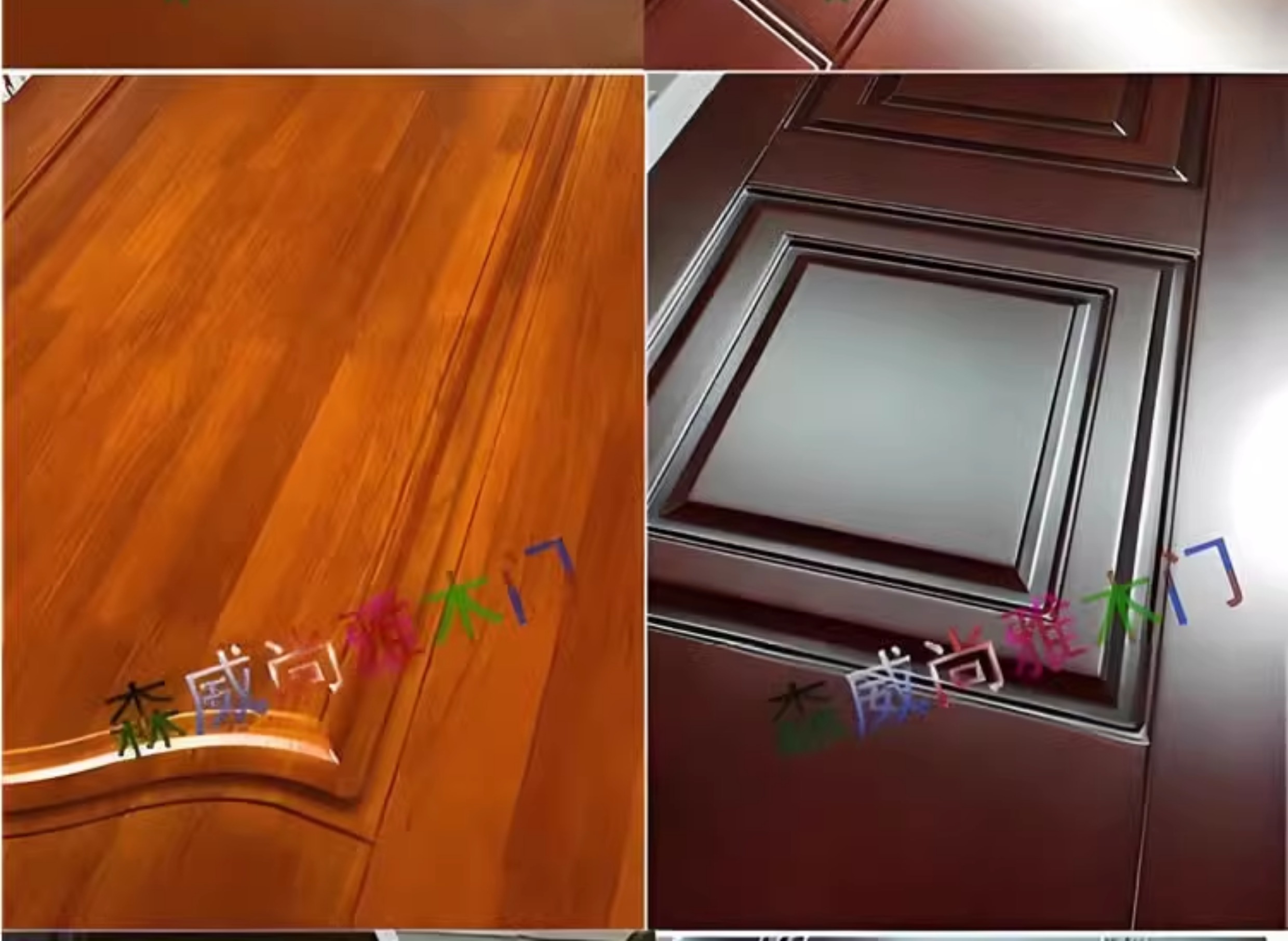 泰国橡木全实木木门纯实木原木木门卧室门室内门烤漆木门家用欧式(图10)