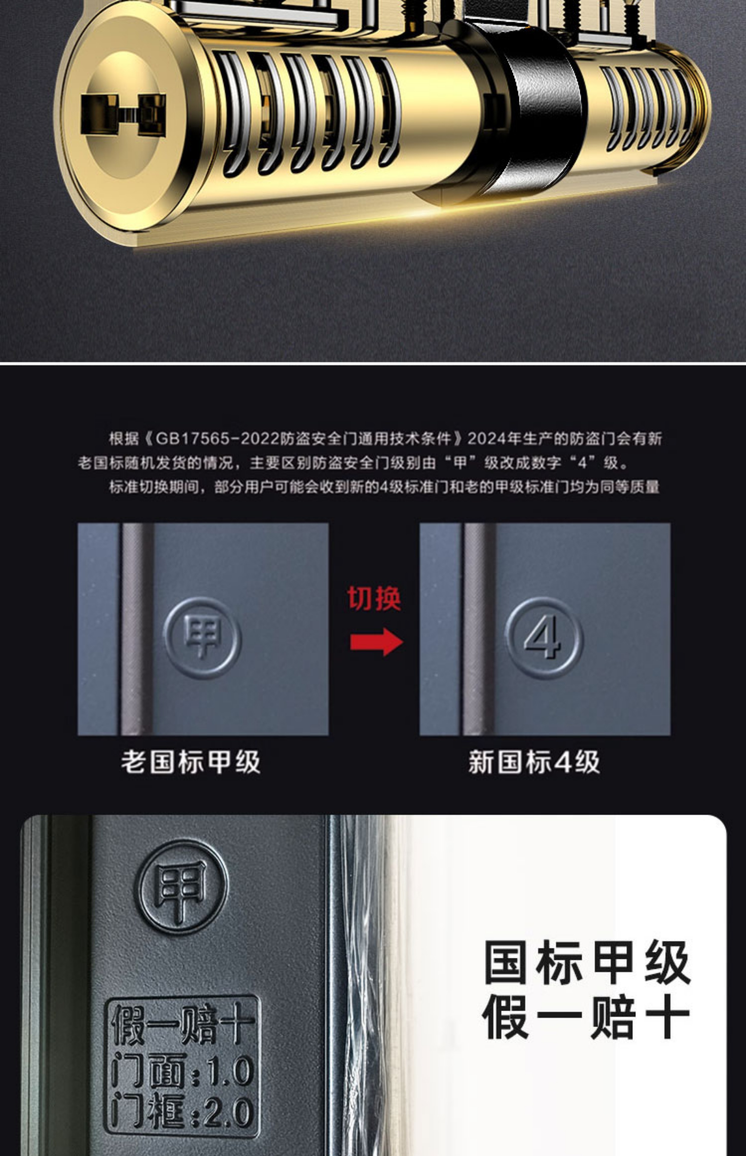 安全进户门甲级防盗门子母门家用入户门指纹密码苏州无锡装修换门(图9)