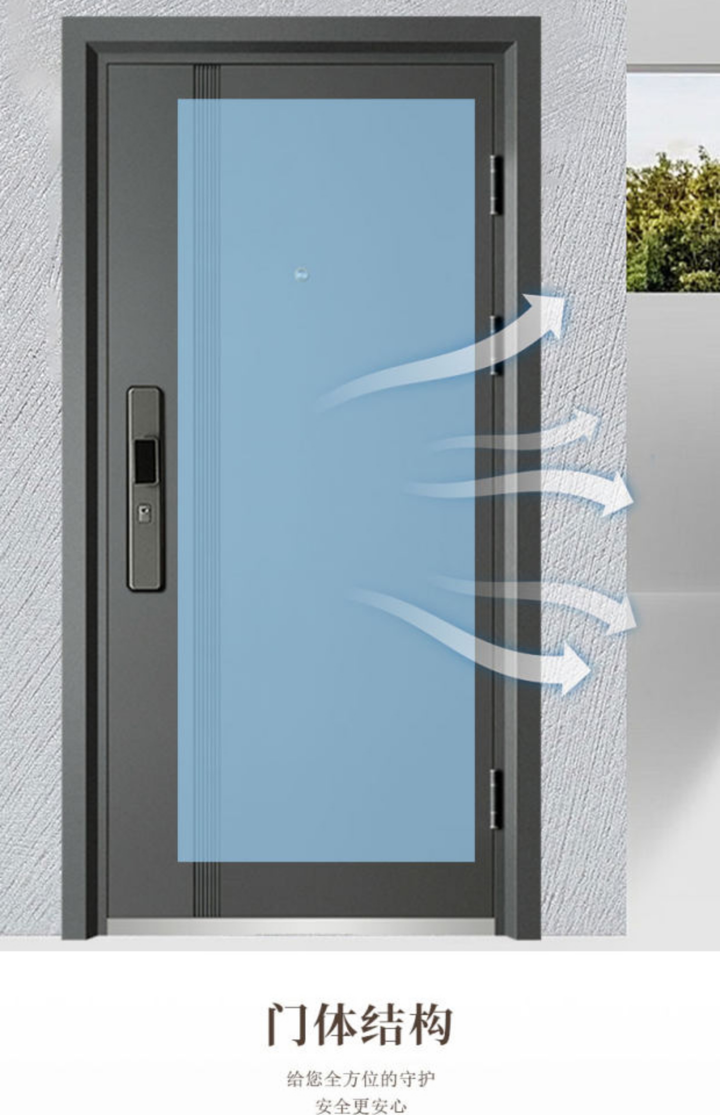鑫百达丁级防盗门家用进户门出租房间室内外入户门钢制大门工程门(图11)