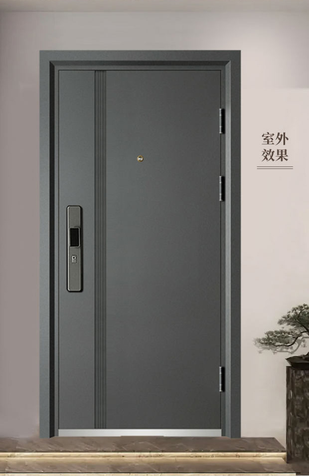 鑫百达丁级防盗门家用进户门出租房间室内外入户门钢制大门工程门(图21)