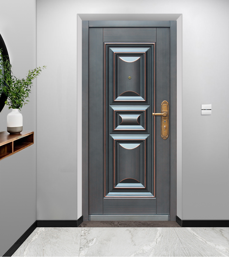 甲级防盗门家用入户门安全出租房室内大门进户外门单开钢质工程门(图9)
